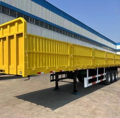 3 Axles Bulk and Container Transportation Steel Sidewall Semi-Trailer for Semi-Truck