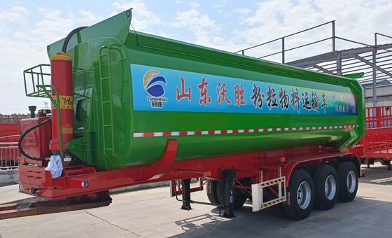 28t Heavy Duty Landing Gear 3 Axle Rear Dump Semi Trailer for Stone Transporting