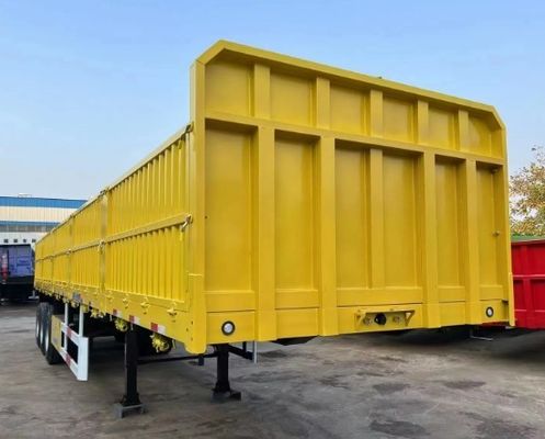 3 Axles Bulk and Container Transportation Steel Sidewall Semi-Trailer for Semi-Truck