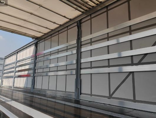 Steel Enclosed Box Body Curtain Side Van Truck Semi Cargo Trailer for Russian Market