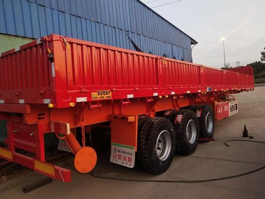 WS 3 Axles Side Dump Semi Trailer for Sand Stone Grain Transporting 7 Ton Dump Trailer