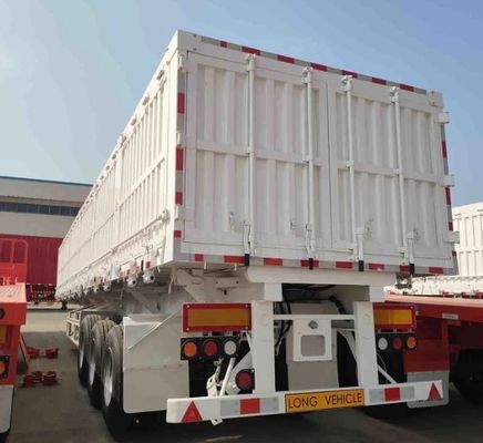 Max Payload 40-80 Tons Semi-Trailer Wosheng 's 40 Ton Tri-Axle with Steel Material
