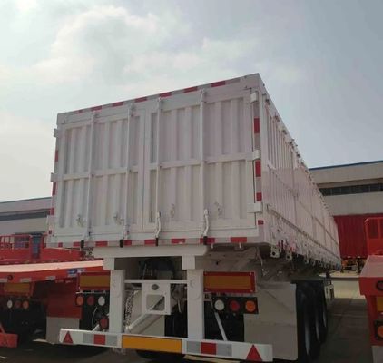 Max Payload 40-80 Tons Semi-Trailer Wosheng 's 40 Ton Tri-Axle with Steel Material