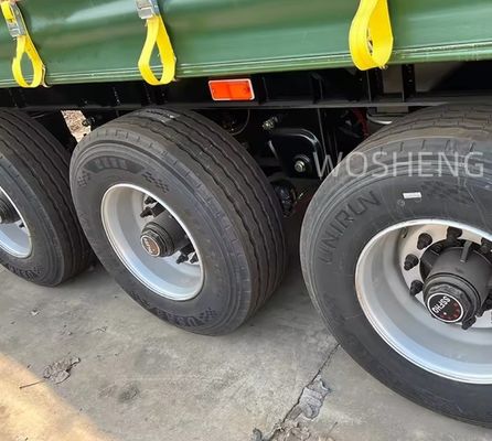 Top Sell Customer's Request Semi-Trailer with 3 Axles 40ft 45ft Green Side Curtain