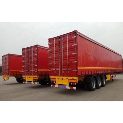 Dual Line Brake System WABCO Tri Axles 60 Tons Side Curtain Trailer for Transport