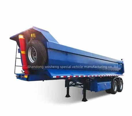Blue 2/3/4/5 Axles Tipper Semi Truck Tipping Truck Trailer for Max Payload 20-100ton