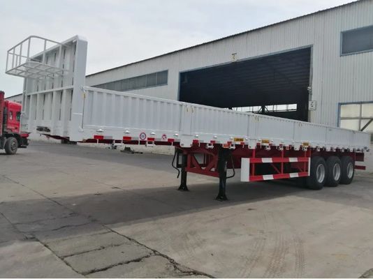 White Side Wall Semi-Trailer for Sand Stone Bulk Cargo 3 Axle 50 Tons Capacity