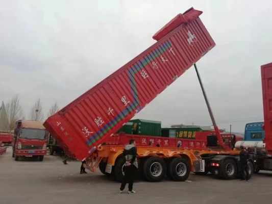 4 Axles Hydraulic Rear Dump Tipper Truck Semi Trailer for Heavy Stone Transporting