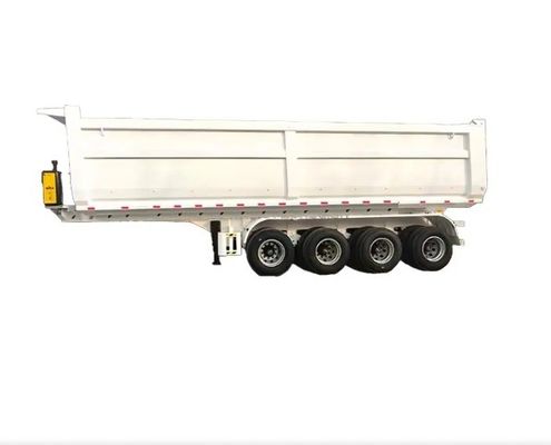 Heavy Duty Landing Gear 28t WS 4 Axles Hydraulic Rear Dump Semi Trailer for Big Loading