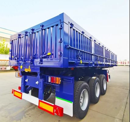 Tri-Axle Hydraulic Lift Side Tipper Side Dump Semi Trailer with Max Payload 30-100T