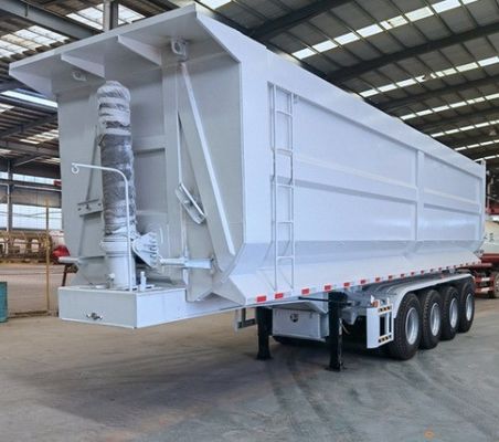 Heavy Duty Landing Gear 28t WS 4 Axles Hydraulic Rear Dump Semi Trailer for Big Loading