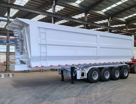 Heavy Duty Landing Gear 28t WS 4 Axles Hydraulic Rear Dump Semi Trailer for Big Loading