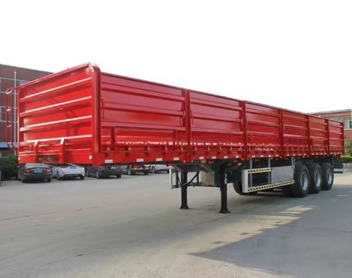 Design 3 Axles Side Wall Semi Trailer Cargo Transport Fence Type Flatbed Semi Trailer