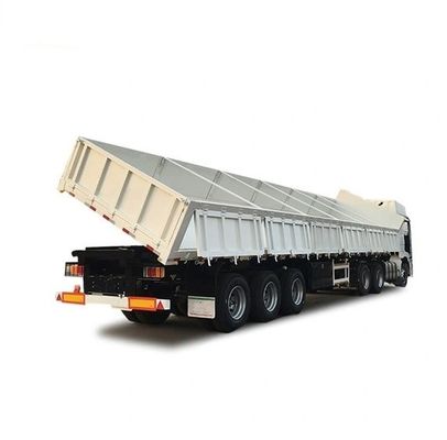 Wosheng Side Dump Semi-Trailer with 90 w mm*13/16 thickness mm Leaf Spring and Tri-Axle