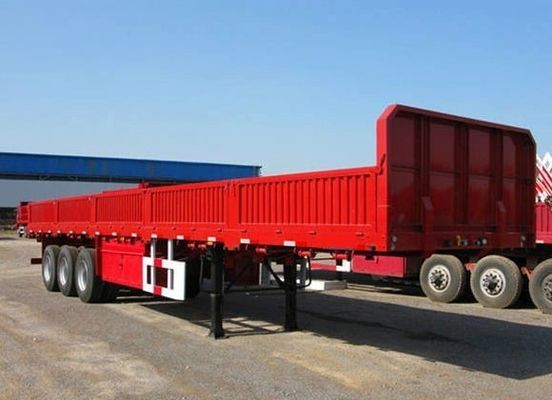 Design 3 Axles Side Wall Semi Trailer Cargo Transport Fence Type Flatbed Semi Trailer