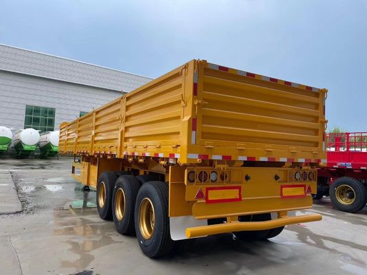 Multipurpose Function 3 Axles Semi-Trailer for Bulk Cargo Steel Side Wall Trailer