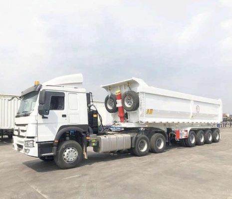 13/16 Ton Dual Line Brake System Rear Dump Semi Trailer for Coal Mine Transportation