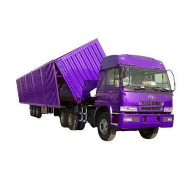 Steel Tri 3 Axles 50 Tons Side Dump Truck Semi Trailer for Sand Stone Grain Transporting