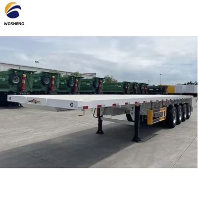 Truck Trailer 3 Axle 40 ft Flatbed Semi Trailer with Steel Materials and 9.0-22.5 Rim