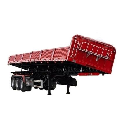 Wosheng Tri-Axle Side Dump Trailer with Hydraulic Lift and 13000*2550*2900mm Dimensions