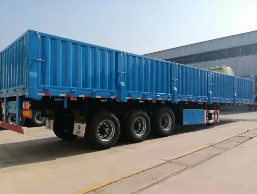 3 Axles Drop Side Wall Semi-Trailer Suitable for Transporting Cargo Fence Design