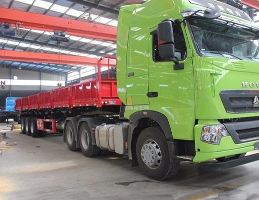 Directly Sell Tri-Axle Hydraulic Lift Side Tipper Side Dump Semi Trailer with Design