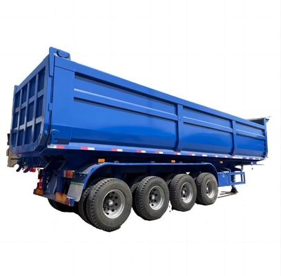 4 Axles U-type Hydraulic Rear Dump Semi Trailer with 12.00R22.5/11.00R20 Tires