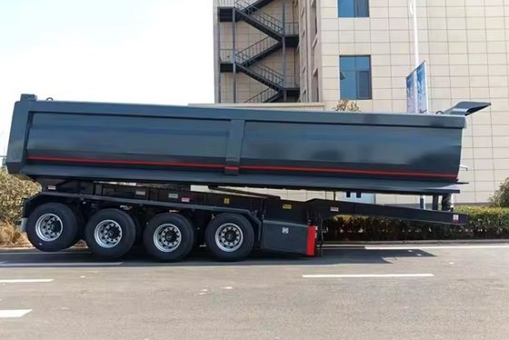 4 Axles U-type Hydraulic Rear Dump Semi Trailer with 12.00R22.5/11.00R20 Tires