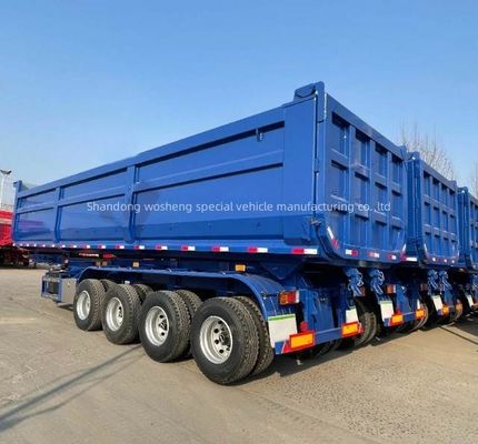 4 Axles U-type Hydraulic Rear Dump Semi Trailer with 12.00R22.5/11.00R20 Tires