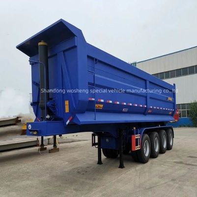 4 Axles U-type Hydraulic Rear Dump Semi Trailer with 12.00R22.5/11.00R20 Tires