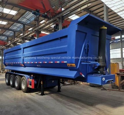 4 Axles U-type Hydraulic Rear Dump Semi Trailer with 12.00R22.5/11.00R20 Tires