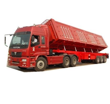 Competitive Tri-Axle Hydraulic Lift Side Tipper Side Dump Semi Trailer for Heavy-Duty