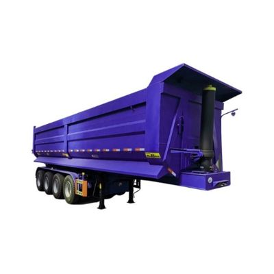 28t Heavy Duty Landing Gear Dump Semi Trailer with Universal Rear Tipping