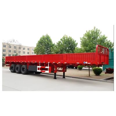 Custom Color 3 Axle Semi Side Wall Fence Semi Trailer with Mechanical Suspension