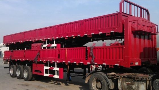 Custom Color 3 Axle Semi Side Wall Fence Semi Trailer with Mechanical Suspension
