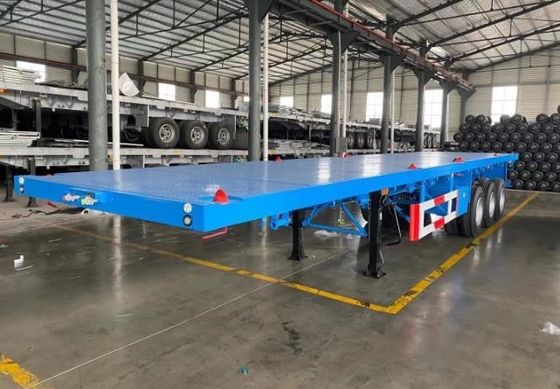 20/40/45 Feet Flatbed and Container Carrier Flat Bed Semi Trailer with Q345b Main Beam