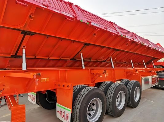 30-100 tons payload side tipping semi trailer 13000x2550x2900 for truck and bulk cargo