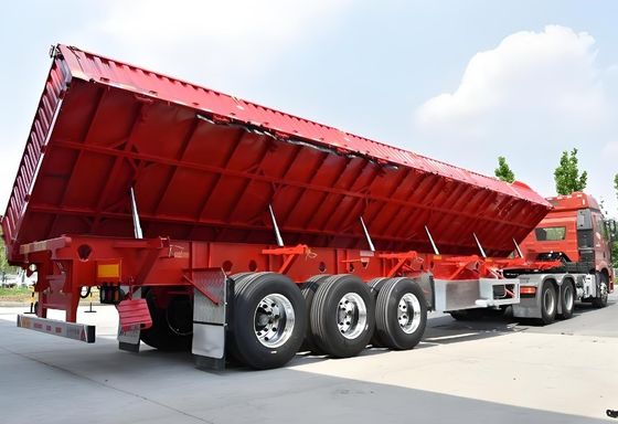 30-100 tons payload side tipping semi trailer 13000x2550x2900 for truck and bulk cargo
