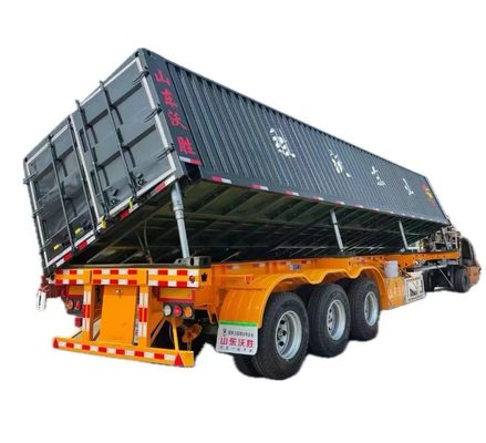 Heavy Duty Tri-axle Side Tipping Trailer with Hydraulic Lift and Side Dump Function
