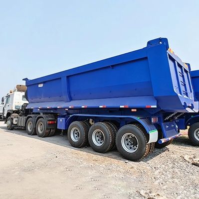 80T Dual Line Brake System U Shape Steel Hydraulic Tipping Tipper Rear Dump Semi Trailer