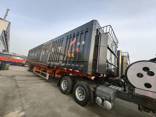 Heavy Duty Tri-axle Side Tipping Trailer with Hydraulic Lift and Side Dump Function