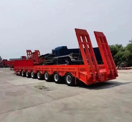 60T Max Payload Q345B/T700L Low Bed Truck Trailer for Excavator and Durable Machinery