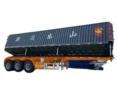 90mm*13/16mm*10Layer Leaf Spring Tri-Axle Hydraulic Lift Side Tipper Semi Trailer