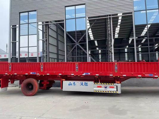 Steel Side Wall Semi-Trailer 3axle 50 Tons Side Flip Trailer 12400X2500X3650mm