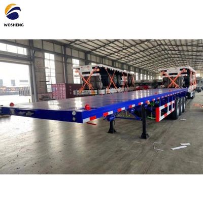 Container Flatbed Semi Trailer with Leaf Spring 90x13/16x10 Layers and 30-70t Capacity