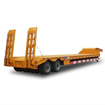 Transport Heavy Duty Equipment Customizable Lowboy Truck Flatbed Low Bed Semi Trailer
