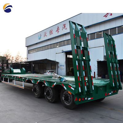 Leaf Spring 90 W mm*13/16 Thickness mm*10 Layer Lowbed Trailer with 3 Axles and 12 Wheels