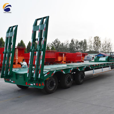 Leaf Spring 90 W mm*13/16 Thickness mm*10 Layer Lowbed Trailer with 3 Axles and 12 Wheels