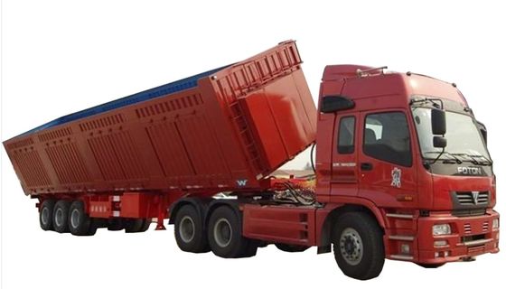 2-3 Axle Semi-trailer Heavy Duty Side Tipper Dump Truck Trailer for Gravel Transport