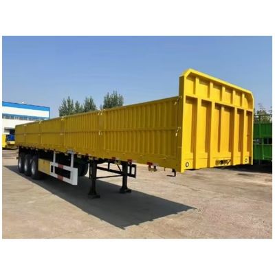12400X2500X3650mm Truck Trailer Side Wall Trailers Open Fence Truck 4 axle semi trailer
